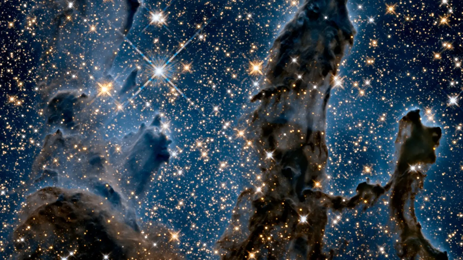 Piliers de la Création, en infrarouge (Hubble)